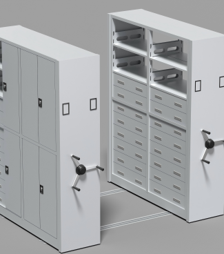 Industrial Drawer-Type Drawing Compact Shelving